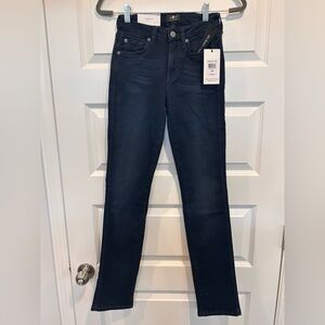 7 For All Mankind Kimmie BNWT Dark Wash Straight Leg Jeans Size 24